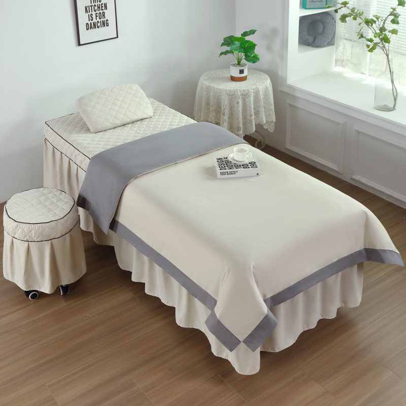 Spa Wellness Locations - 4pcs 로즈 뷰티 살롱 침구 세트