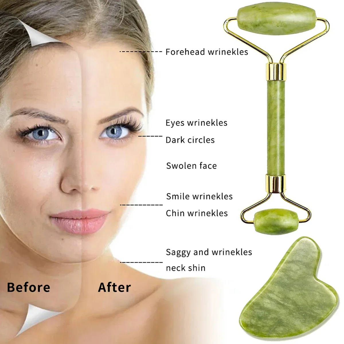 구아샤 천연석 마사지 페이스 제이드 롤러, 스파 바디  - Spa Wellness Locations 리뷰 및 가격