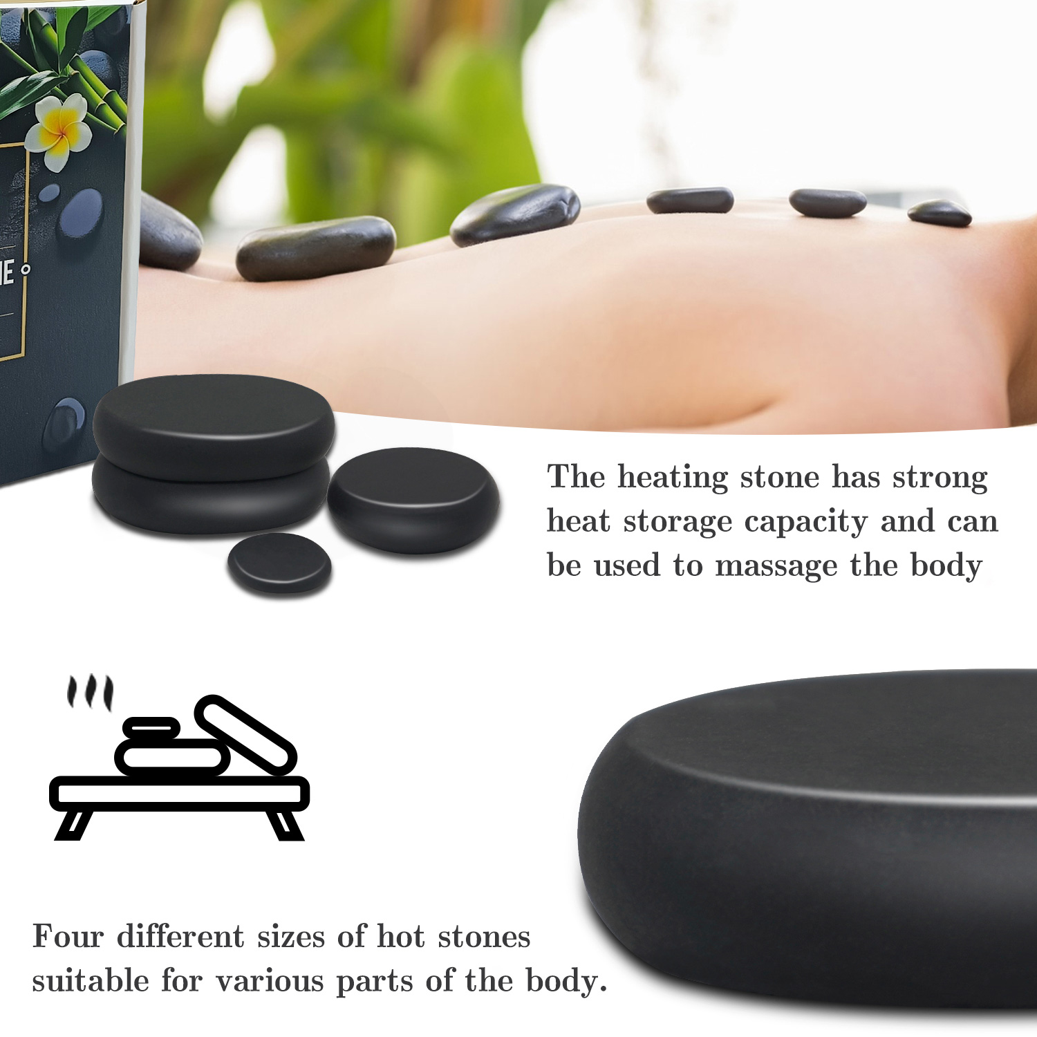 마사지 핫 스톤 세트, 10피스 블랙 핫 스톤 마사지  - Spa Wellness Locations 리뷰 및 가격