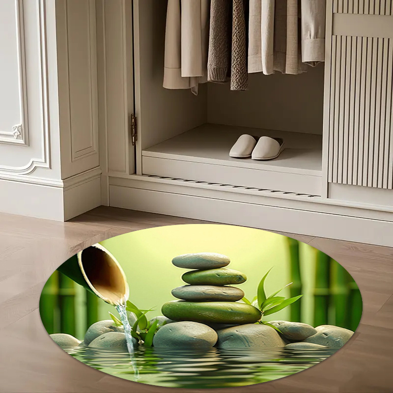선(禪) 대나무 돌 물결 무늬 원형 러그 명상 요가 스 - Spa Wellness Yoga 리뷰 및 가격