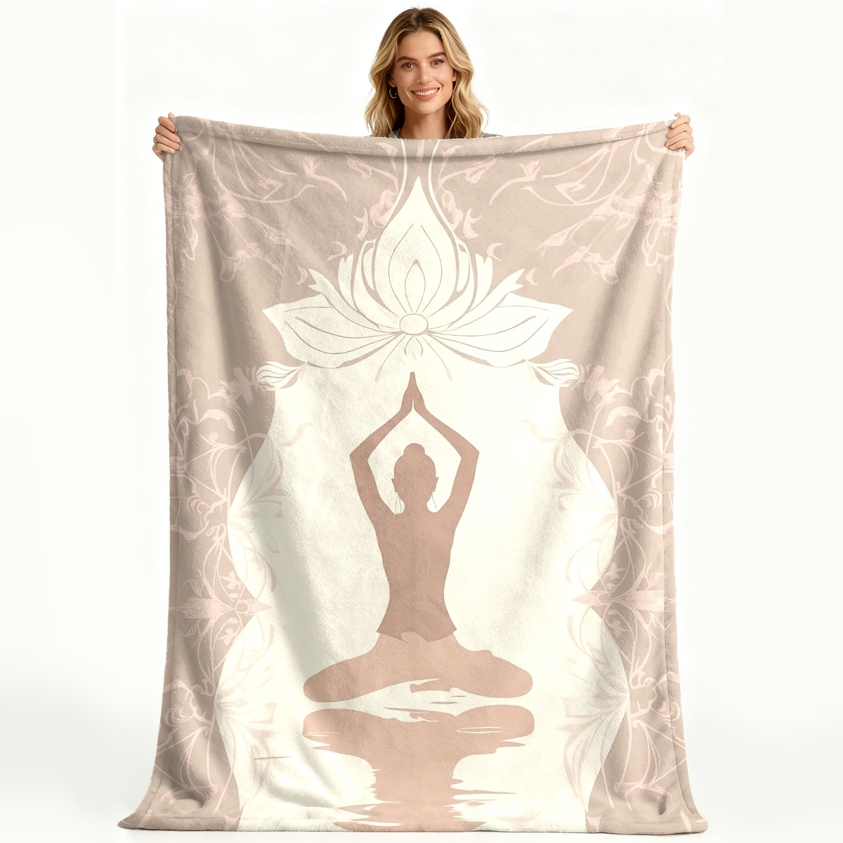 고급스러운 요가 연꽃 명상 담요 플러시 플리스 아늑한  - Spa Wellness Yoga 리뷰 및 가격